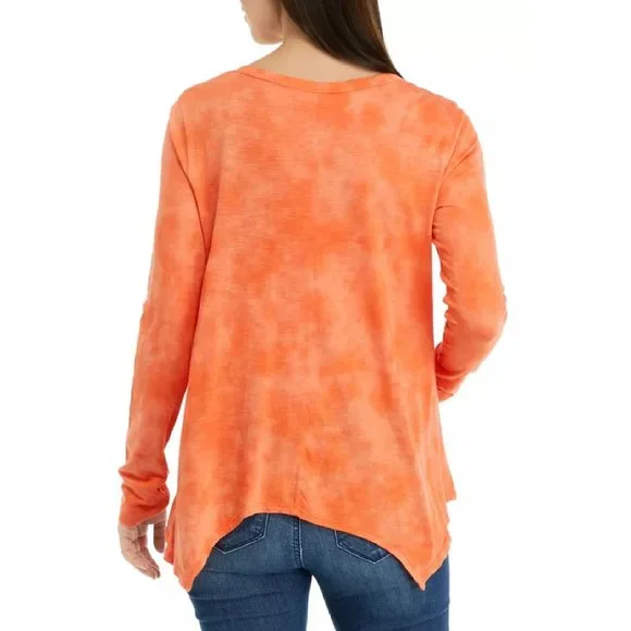 new Wonderly Plus Size Long Sleeve Scoop Neck Shark Bite T-Shirt Sz 1X C… - Picture 4 of 6